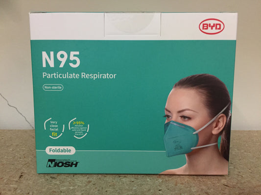 BYD N95 Particulate Respirator, Box of 20